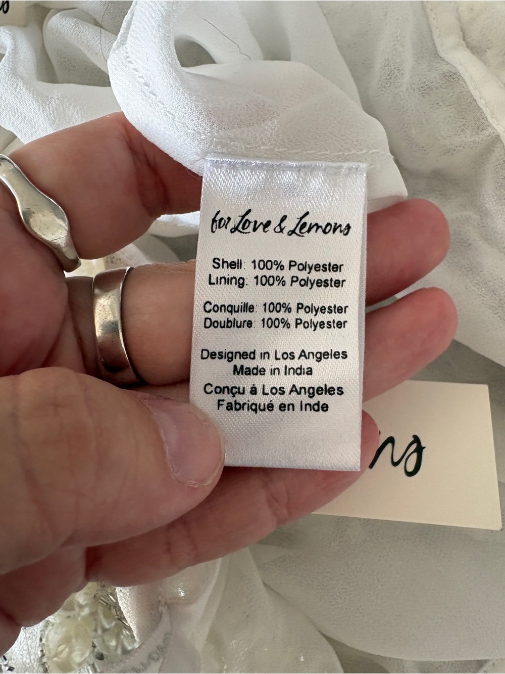 $327 NWT For Love And Lemons Pearly Bow Halter Top Sz Medium - Picture 12 of 13